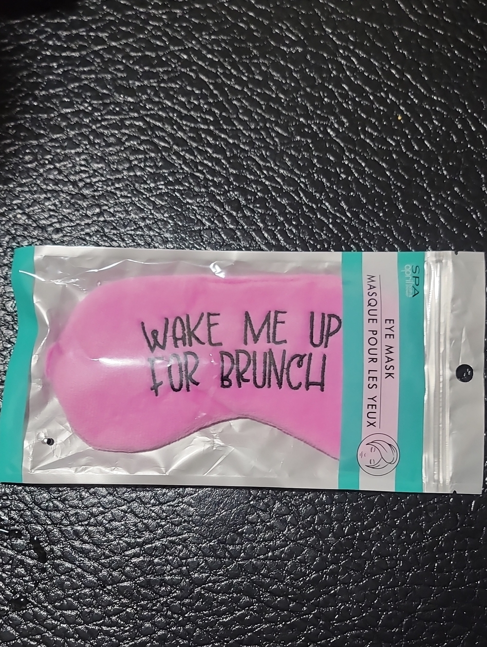 Pink 'Wake Me Up For Brunch' Eye Mask